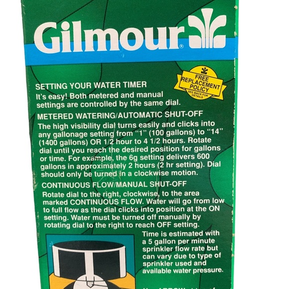 Gilmour Water Meter Timer Model 9200 Yellow - Hose Sprinkler Control - Picture 4 of 4